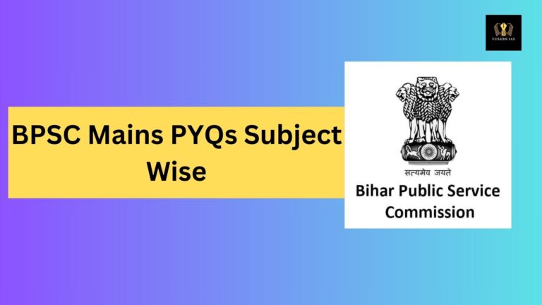 BPSC Mains PYQs Subject Wise